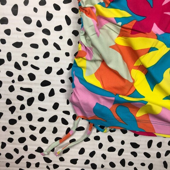 Lands End Multicolored Long Sleeve Adjustable Cover-Up SWIM TUNIC MEDIUM shirt - Picture 4 of 7